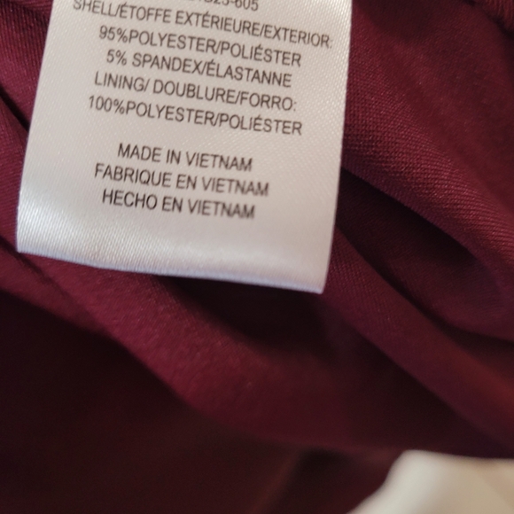 New Sachin + Babi Cece Wine One-Shoulder Crepe Formal Gown Size 10 - Picture 6 of 6